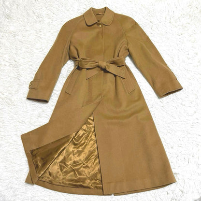 Aquascutum Long Coat Asian fit XL US size L Camel Authentic