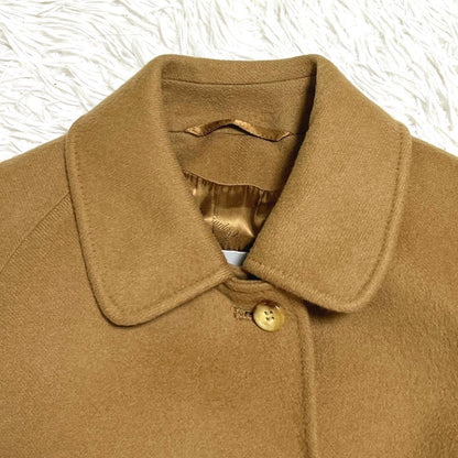 Aquascutum Long Coat Asian fit XL US size L Camel Authentic