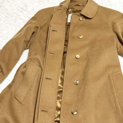 Aquascutum Long Coat Asian fit XL US size L Camel Authentic