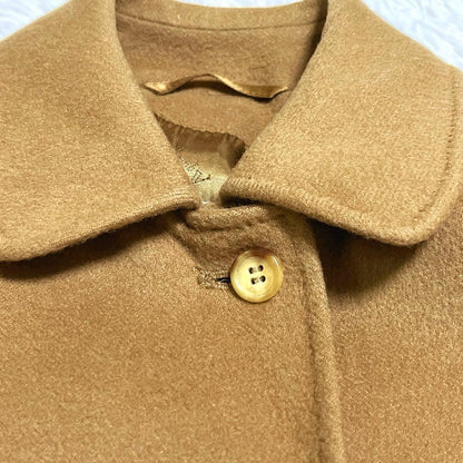 Aquascutum Long Coat Asian fit XL US size L Camel Authentic