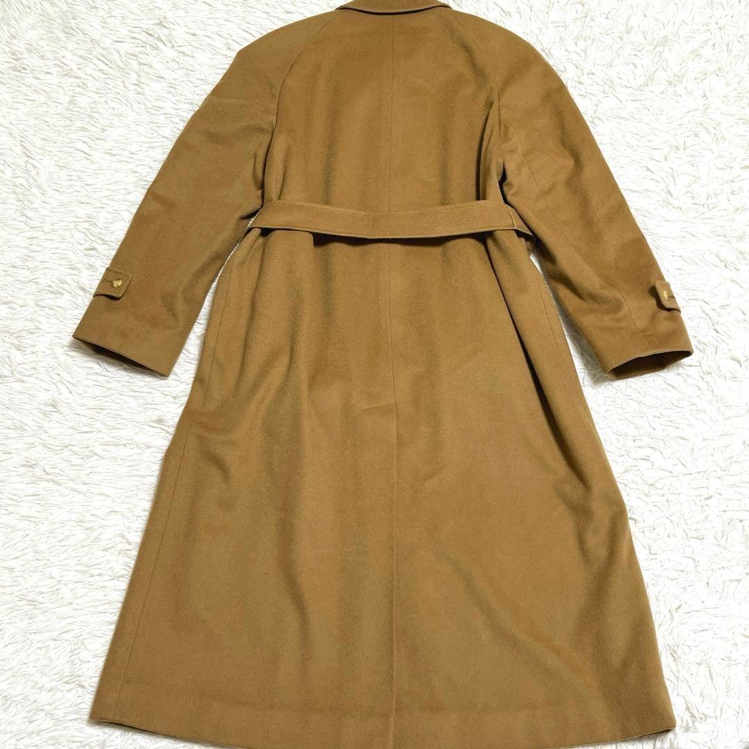 Aquascutum Long Coat Asian fit XL US size L Camel Authentic