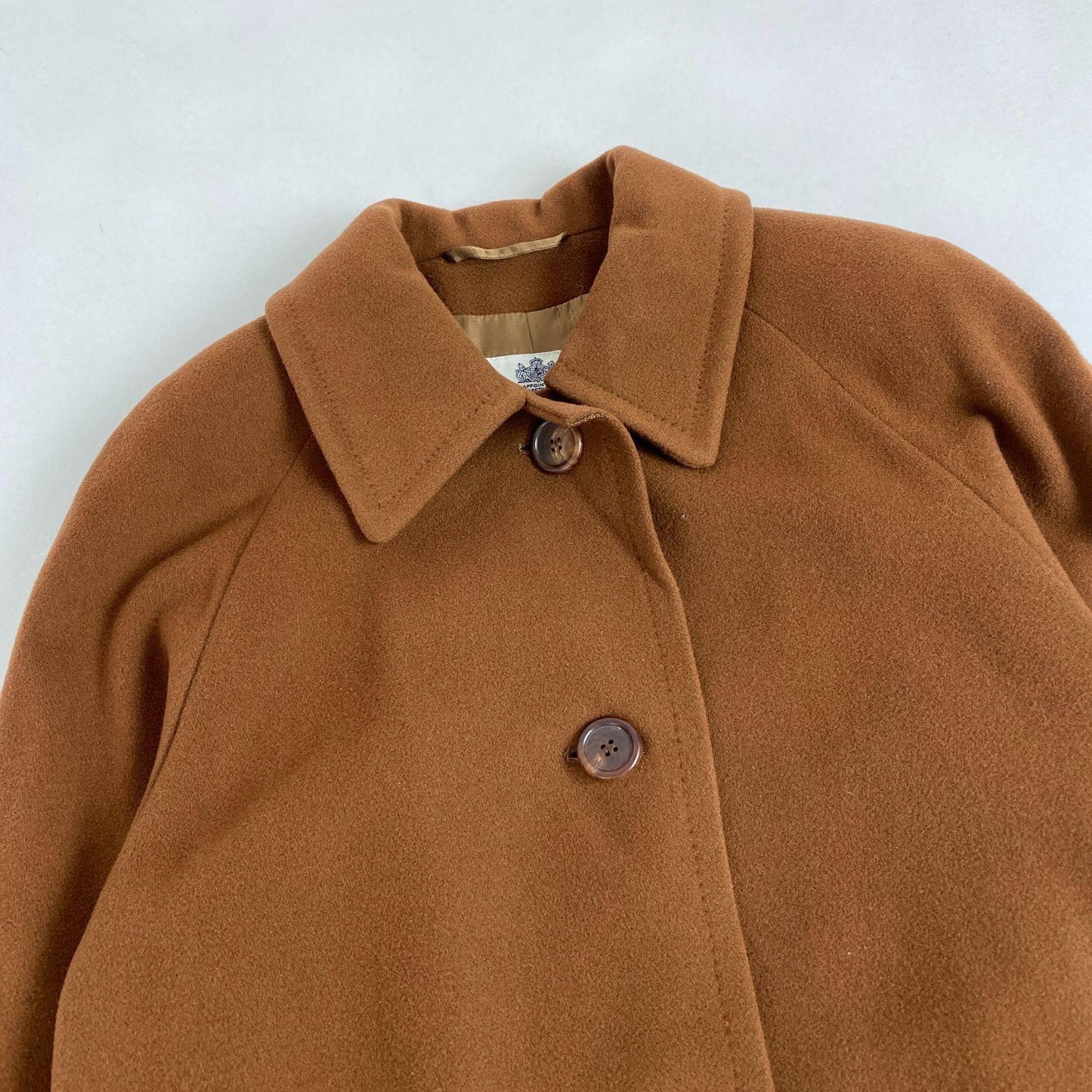 Aquascutum Long Coat Asian fit L US size M Brown Authentic