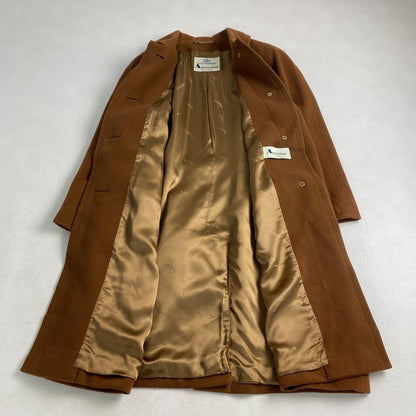 Aquascutum Long Coat Asian fit L US size M Brown Authentic