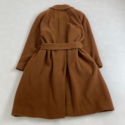 Aquascutum Long Coat Asian fit L US size M Brown Authentic