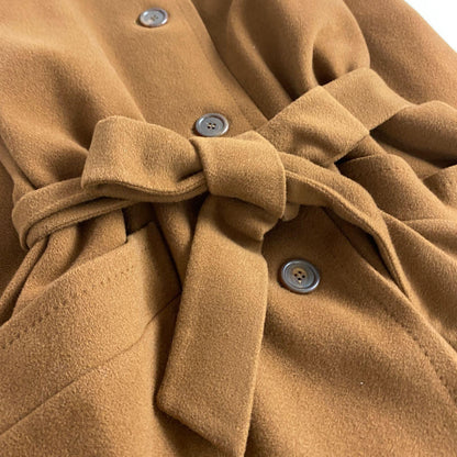 Aquascutum Long Coat Asian fit L US size M Brown Authentic