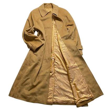 Aquascutum Long Coat Asian fit M US size S Camel Authentic