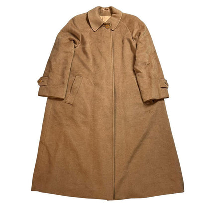 Aquascutum Long Coat Asian fit M US size S Camel Authentic