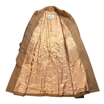 Aquascutum Long Coat Asian fit M US size S Camel Authentic