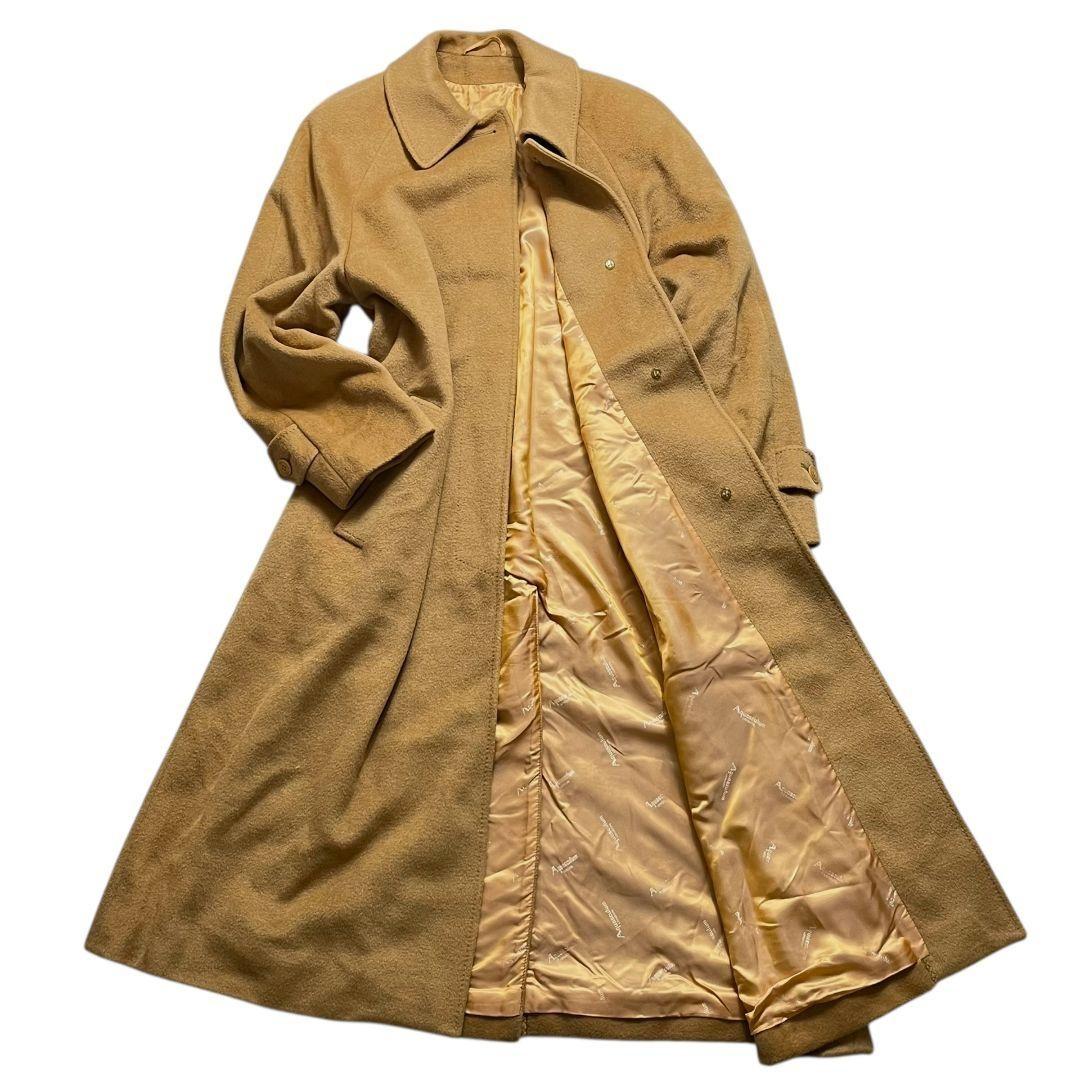Aquascutum Long Coat Asian fit M US size S Camel Authentic