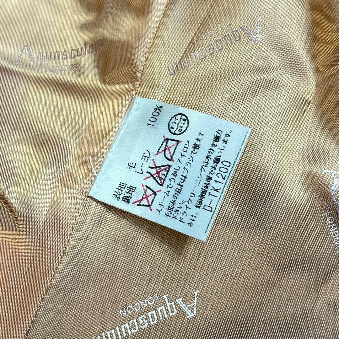 Aquascutum Long Coat Asian fit M US size S Camel Authentic