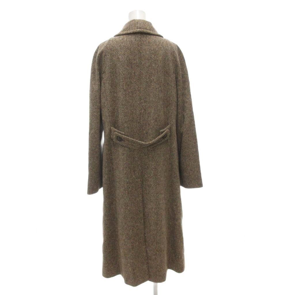 Aquascutum Long Coat FREE SIZE Brown Authentic