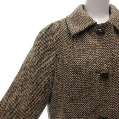 Aquascutum Long Coat FREE SIZE Brown Authentic