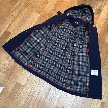 Aquascutum Coat Asian fit S US size XS Navy Authentic
