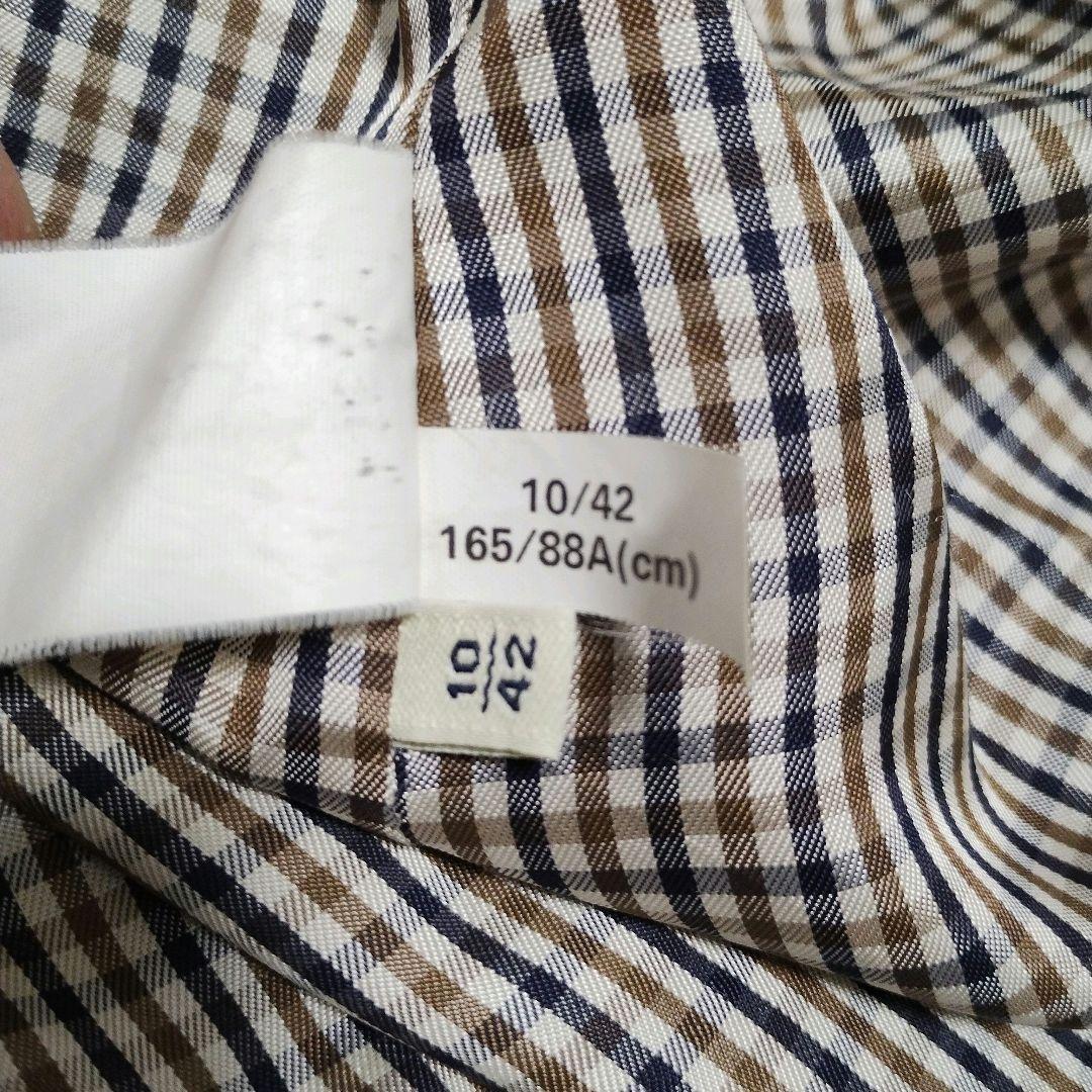 Aquascutum Wool Coat Club Check Asian fit L US size M Authentic