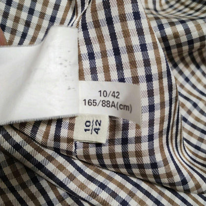 Aquascutum Wool Coat Club Check Asian fit L US size M Authentic