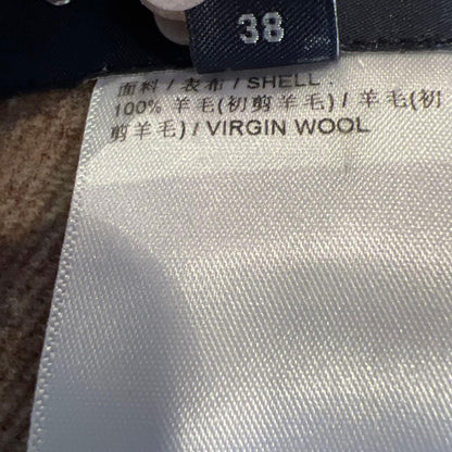 Aquascutum Wool Coat Club Check Asian fit M US size S Authentic