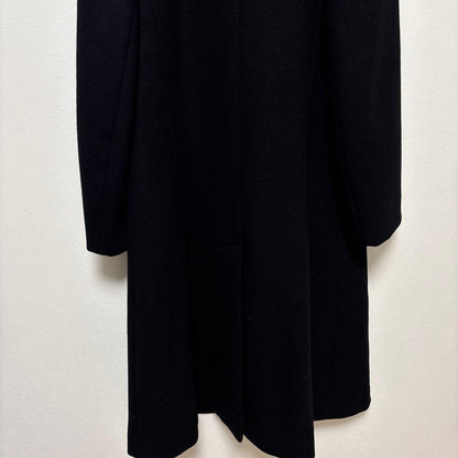 Aquascutum Long Coat FREE SIZE Black Authentic