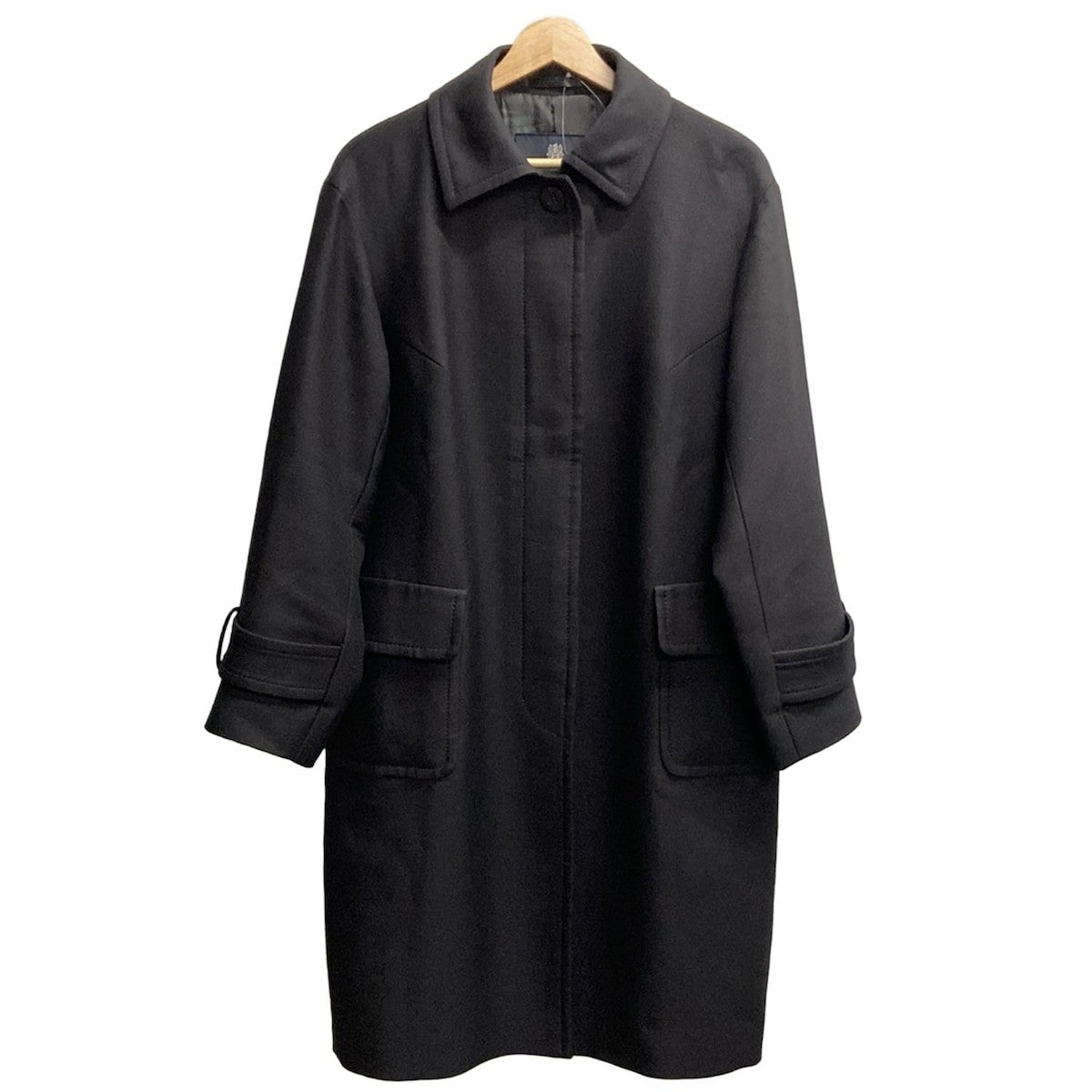 Aquascutum Long Coat size 10 Black Authentic