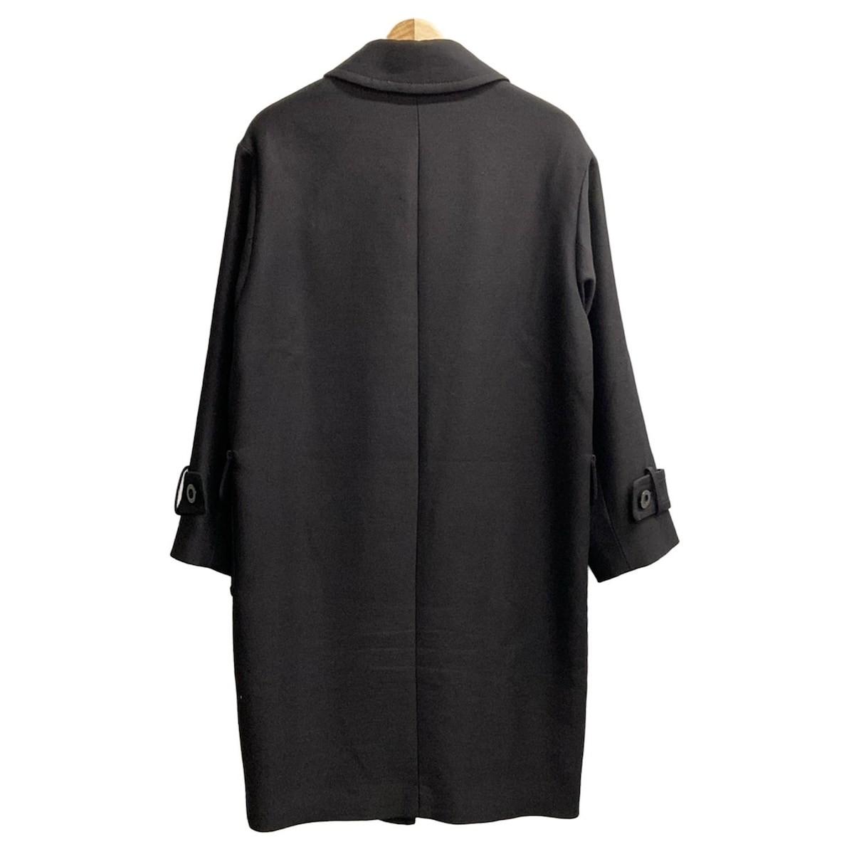 Aquascutum Long Coat size 10 Black Authentic