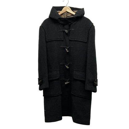Aquascutum duffle coat Club Check Asian fit M US size S Dark Gray Authentic