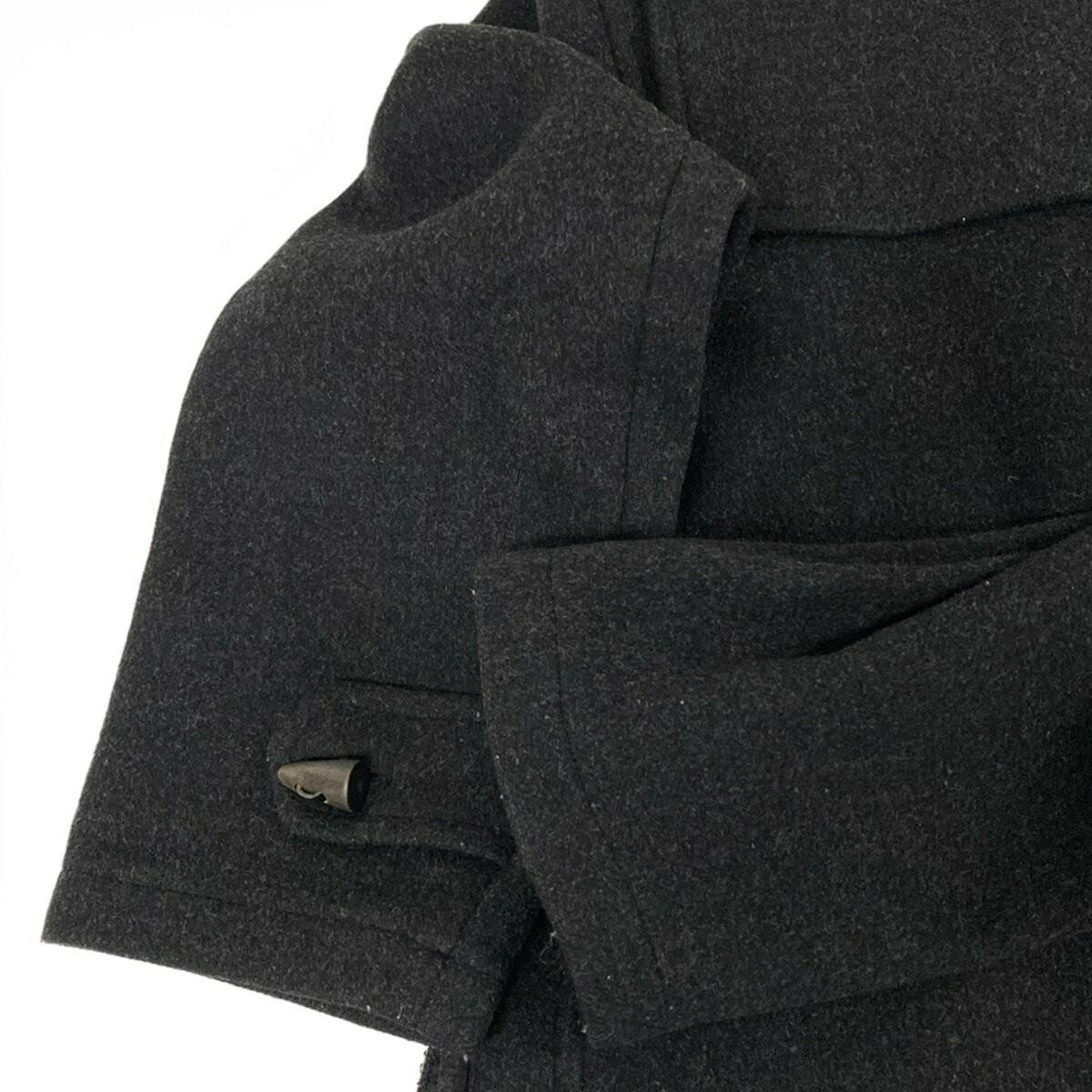 Aquascutum duffle coat Club Check Asian fit M US size S Dark Gray Authentic