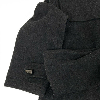 Aquascutum duffle coat Club Check Asian fit M US size S Dark Gray Authentic
