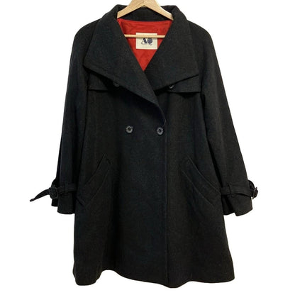 Aquascutum Coat Asian fit M 38 US size S Black Authentic