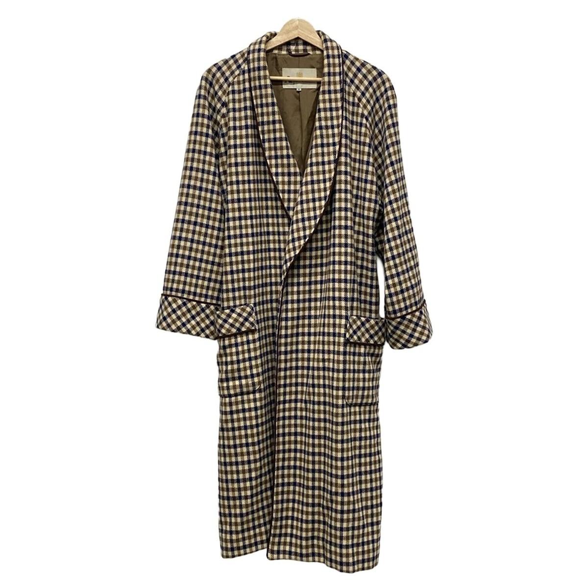 Aquascutum Coat Club Check Asian fit M US size S Multicolor Authentic