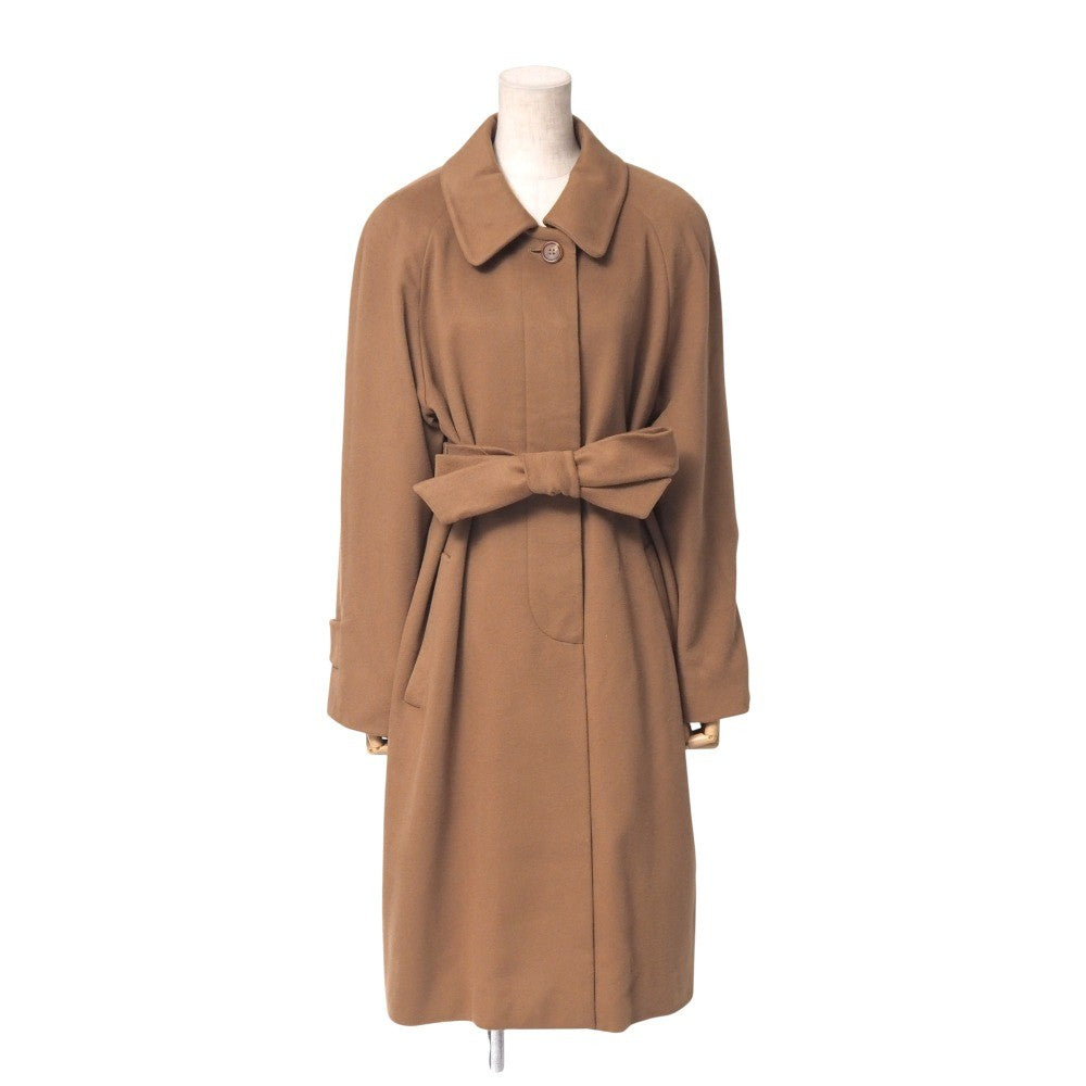 Aquascutum Long Coat size 7F Brown Authentic