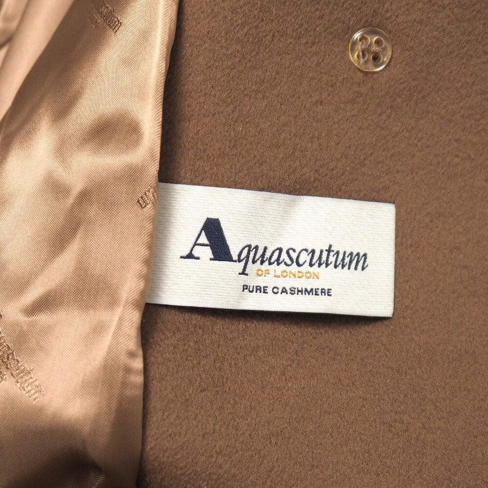 Aquascutum Long Coat size 7F Brown Authentic