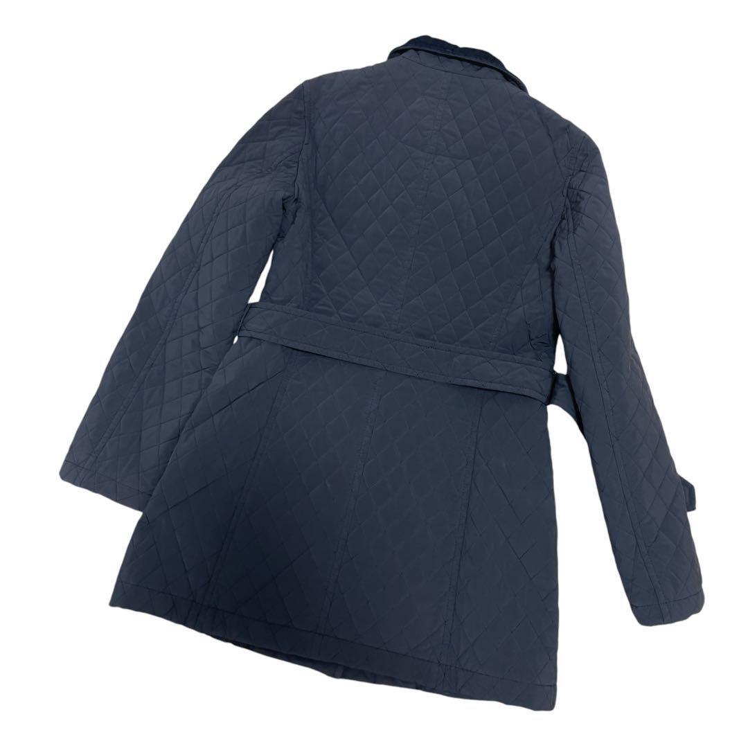 Aquascutum Quilting Coat Club Check Black Authentic