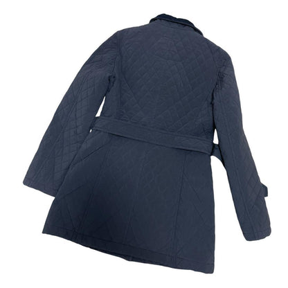 Aquascutum Quilting Coat Club Check Black Authentic