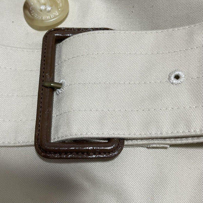 Aquascutum Trench Coat Club Check FREE SIZE Beige Authentic