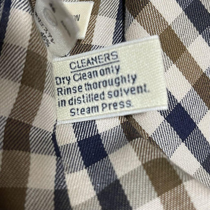 Aquascutum Trench Coat Club Check FREE SIZE Beige Authentic