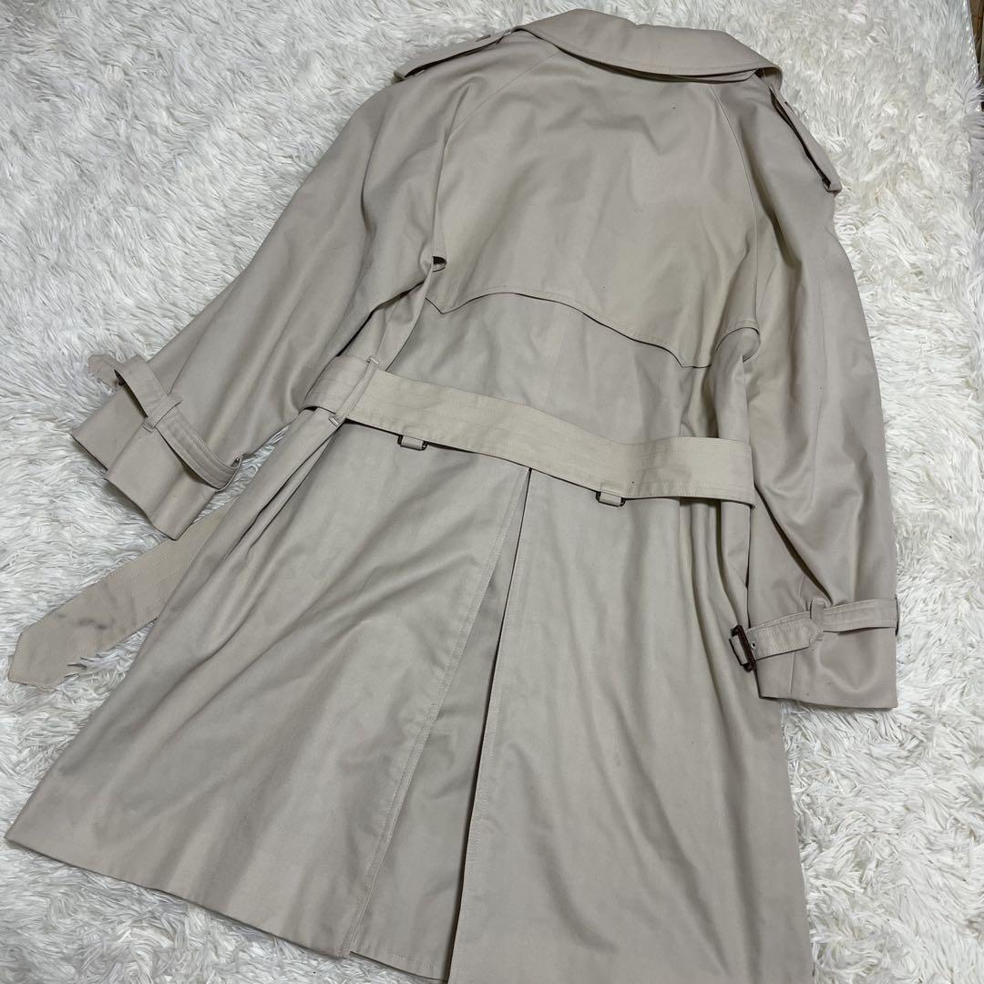 Aquascutum Trench Coat Club Check FREE SIZE Beige Authentic