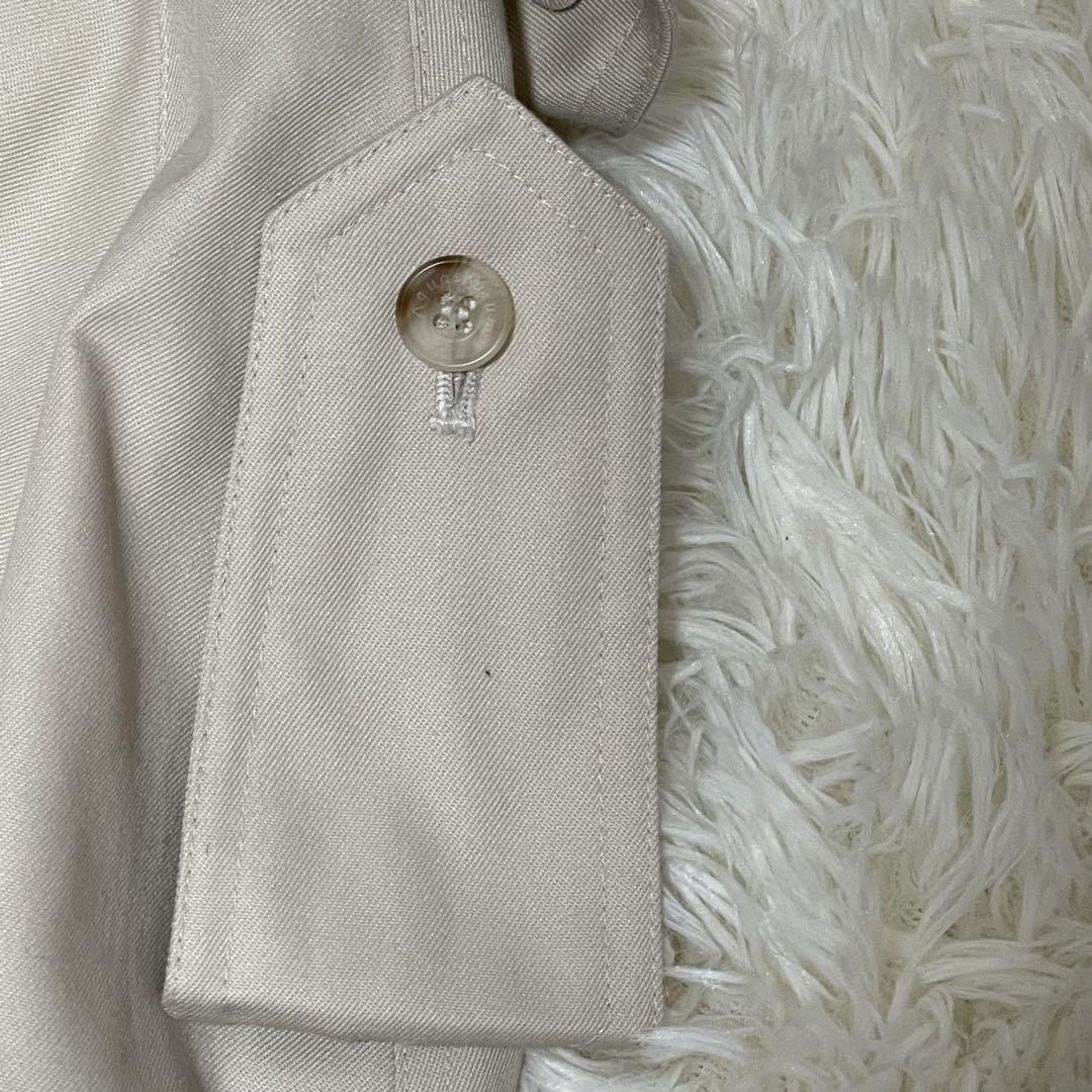 Aquascutum Trench Coat Club Check FREE SIZE Beige Authentic