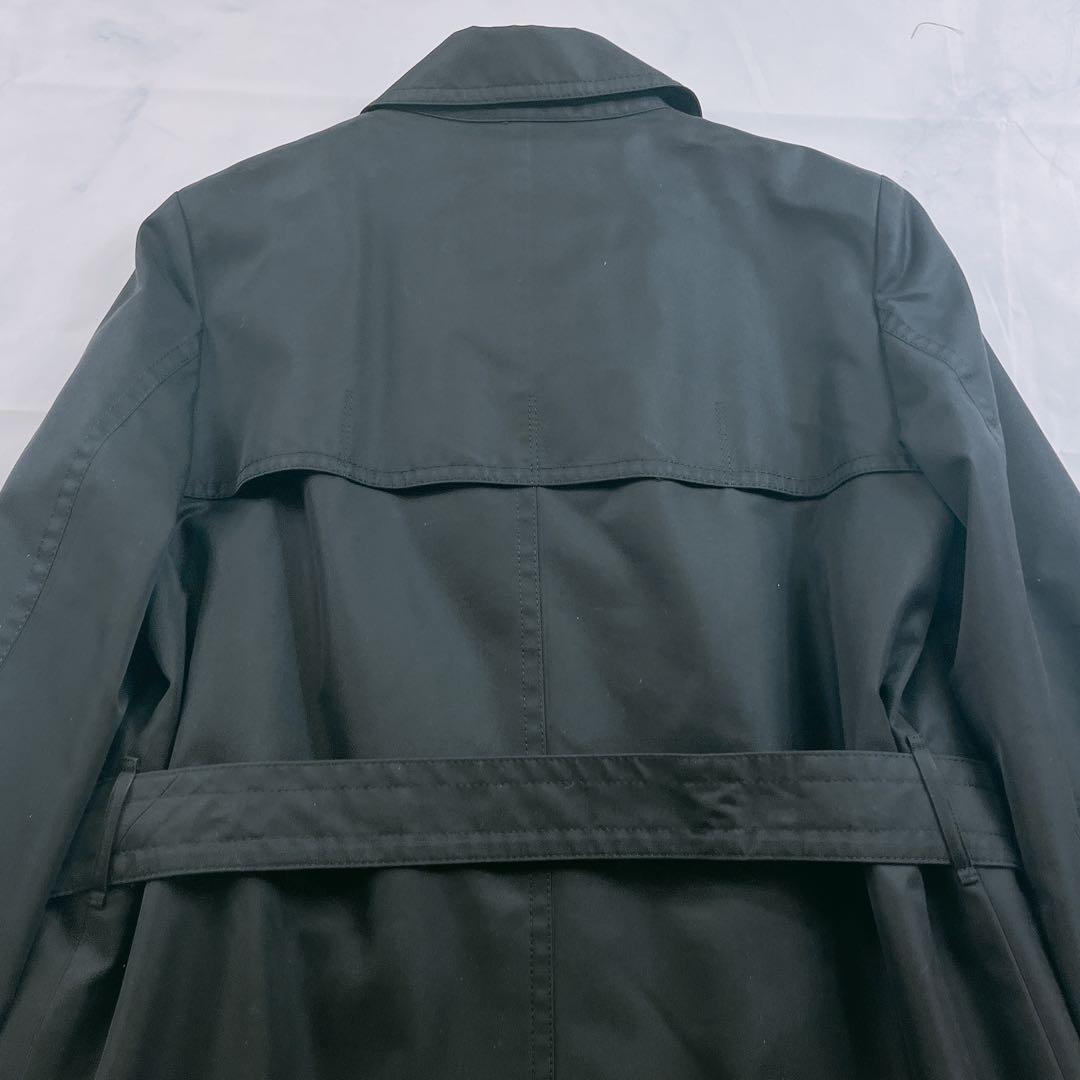 Aquascutum Trench Coat Club Check Asian fit M US size S Black Purple Authentic