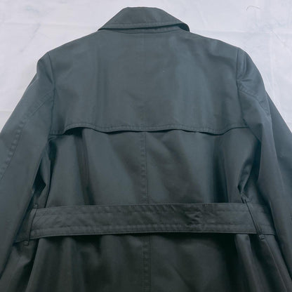 Aquascutum Trench Coat Club Check Asian fit M US size S Black Purple Authentic