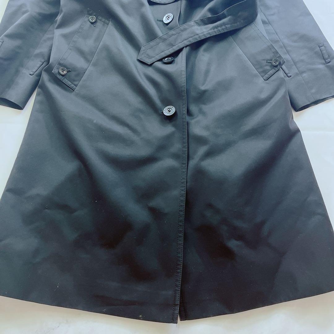 Aquascutum Trench Coat Club Check Asian fit M US size S Black Purple Authentic