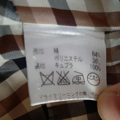 Aquascutum London Trench Coat Club Check Asian fit M US size S Black Authentic