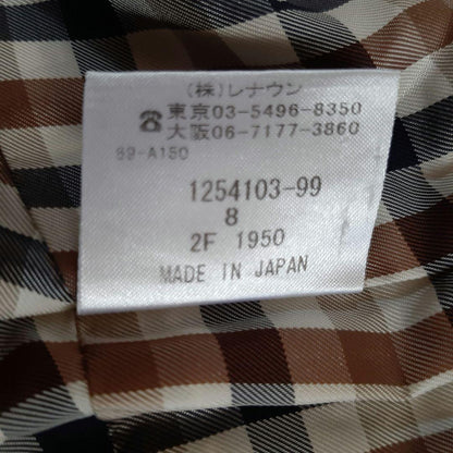 Aquascutum London Trench Coat Club Check Asian fit M US size S Black Authentic