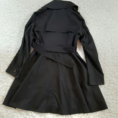 Aquascutum London Trench Coat Club Check Asian fit M US size S Black Authentic