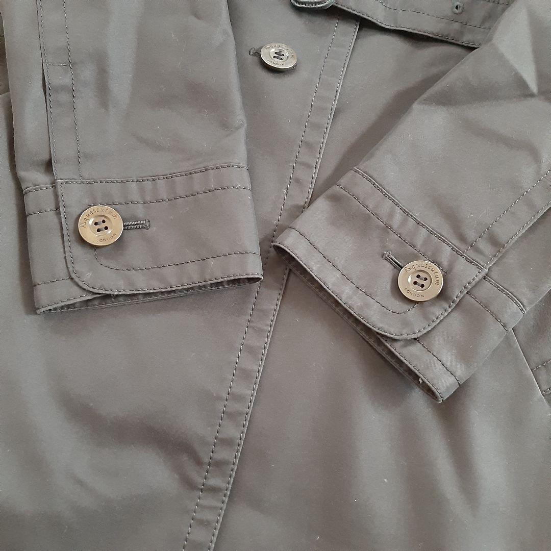 Aquascutum London Trench Coat Club Check Asian fit M US size S Black Authentic