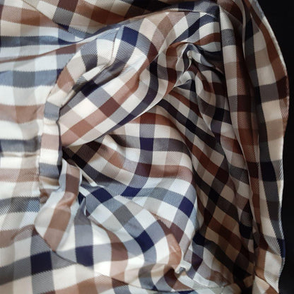 Aquascutum London Trench Coat Club Check Asian fit M US size S Black Authentic