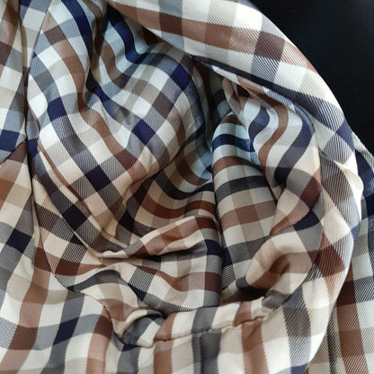 Aquascutum London Trench Coat Club Check Asian fit M US size S Black Authentic