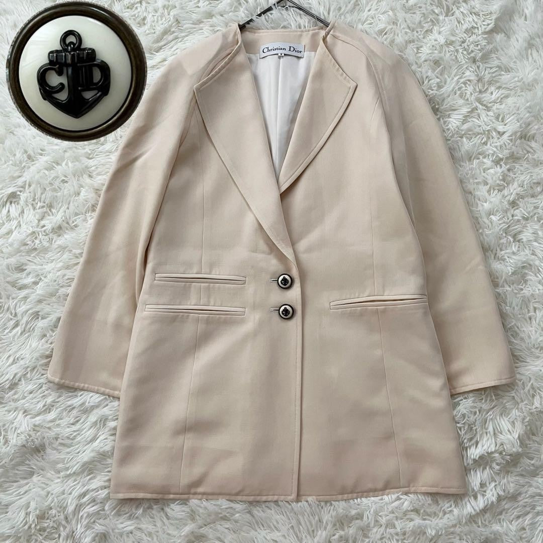 Christian Dior Tailored Jacket Asian fit M US size S Off White Authentic