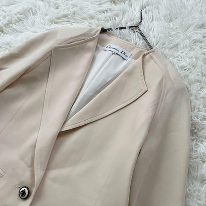 Christian Dior Tailored Jacket Asian fit M US size S Off White Authentic