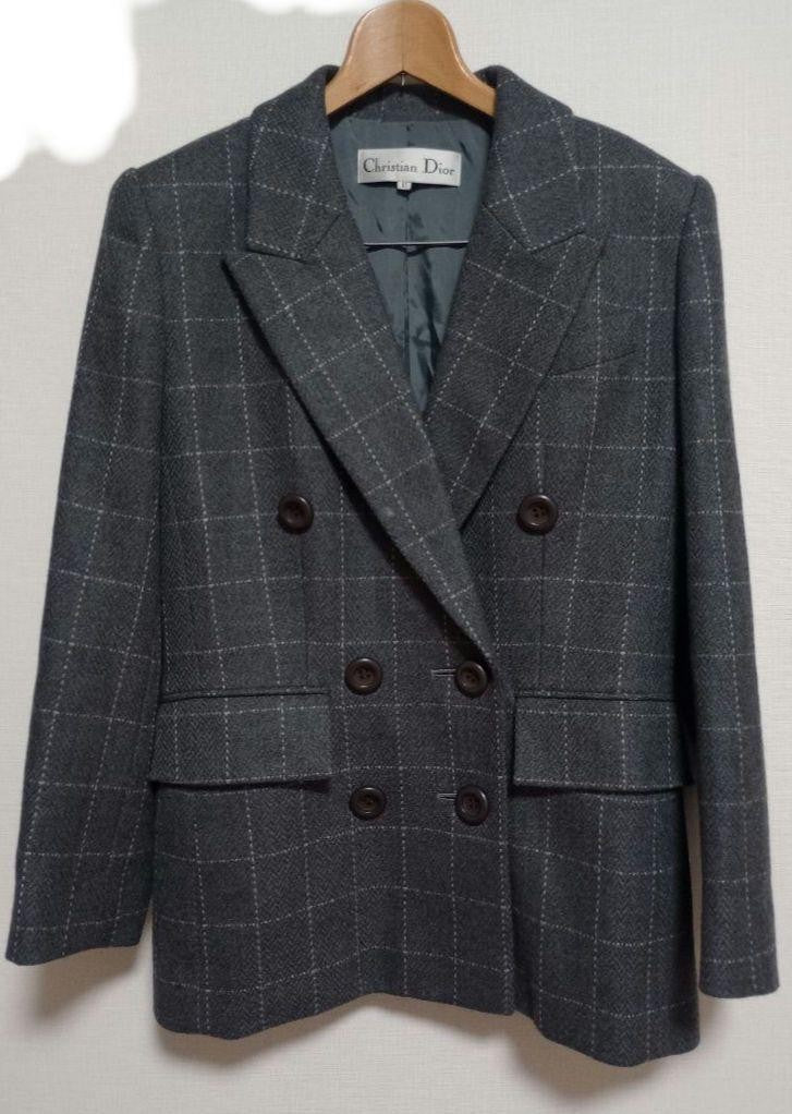 Christian Dior Tailored Jacket Asian fit L US size M Gray Authentic