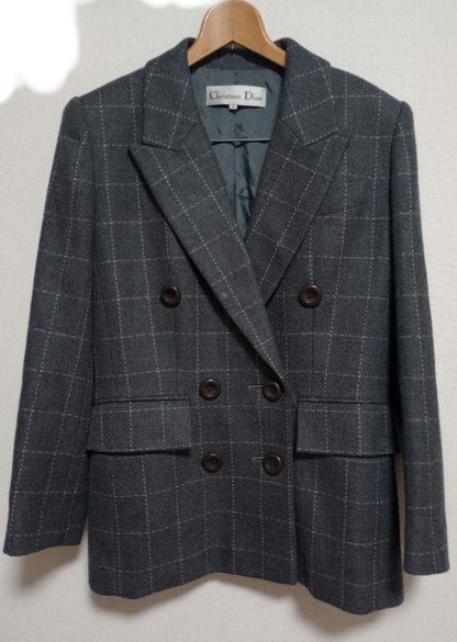 Christian Dior Tailored Jacket Asian fit L US size M Gray Authentic