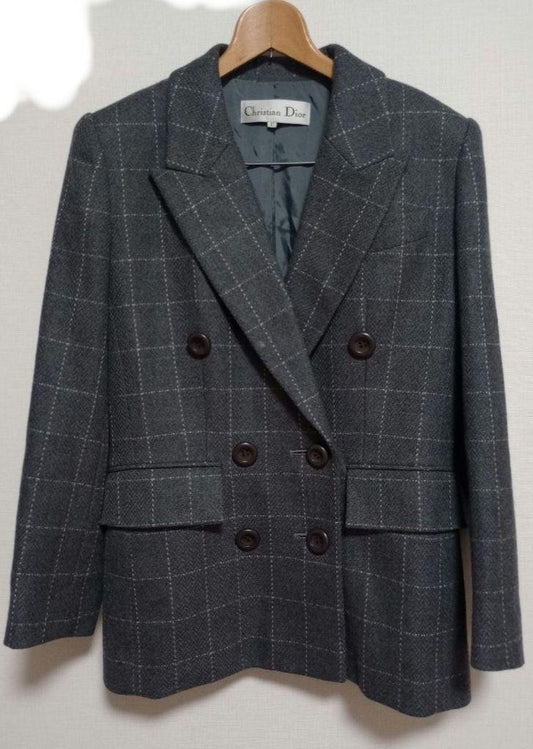 Christian Dior Tailored Jacket Asian fit L US size M Gray Authentic